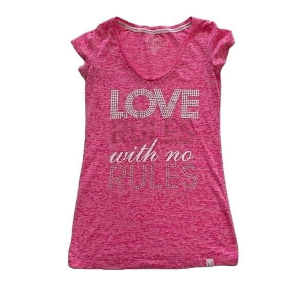 PINK Victoria's Secret 2011 Supermodel Essentials T-Shirt, Sequin, Bling, S - Picture 1 of 12